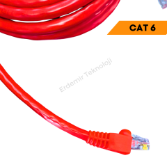 CAT 6 PATCH NETWORK İNTERNET KABLOSU KIRMIZI 20 METRE