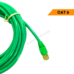 CAT 6 PATCH NETWORK İNTERNET KABLOSU YEŞİL 10 METRE