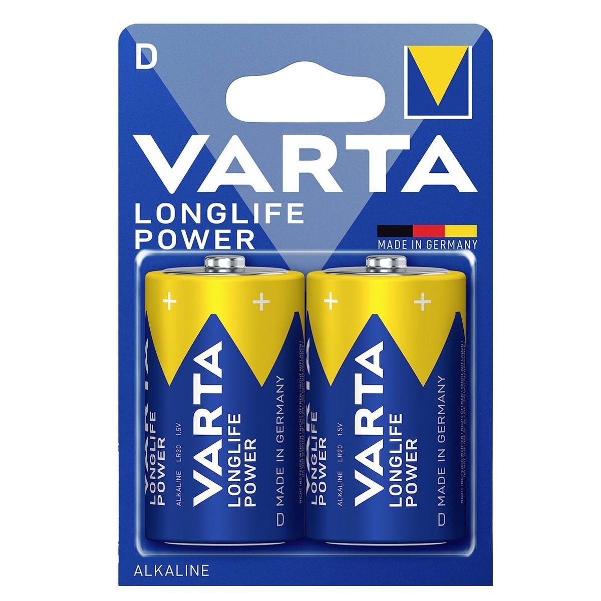 Varta 4920 Longlife Power Alkalin D Büyük Boy Pil 2'li Paket