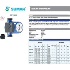 Sumak Ssp3-32/8 Sir. Pompası 180 mm - 1 1/4'' - 220 V