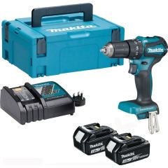 Makita DDF483RFJ 18 Volt -3,0 Ah Lityum Akülü  Matkap Vidalama (Çift Akülü)