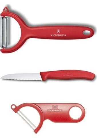 Victorinox Kırmızı Soyacak ve Bıçak Set