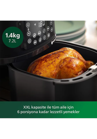 Philips 5000 Serisi XXL Airfryer, Uzaktan Bağlantı, 1.4kg, 7.2L Kapasite + Aksesuarlar, HD9285/96