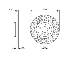 FIAT Egea 500L Ön Fren Disk  ( 284mm-5 Bijon  )  51937217 TK