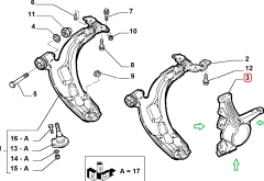 FIAT 1,3 Palio Siena Albea Ön Sağ ABS'li Teker / Aks Taşıyıcı 46828590