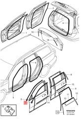 Volvo S80 V70 XC70 Ön Sağ Kapı Cam Fitili 31371177