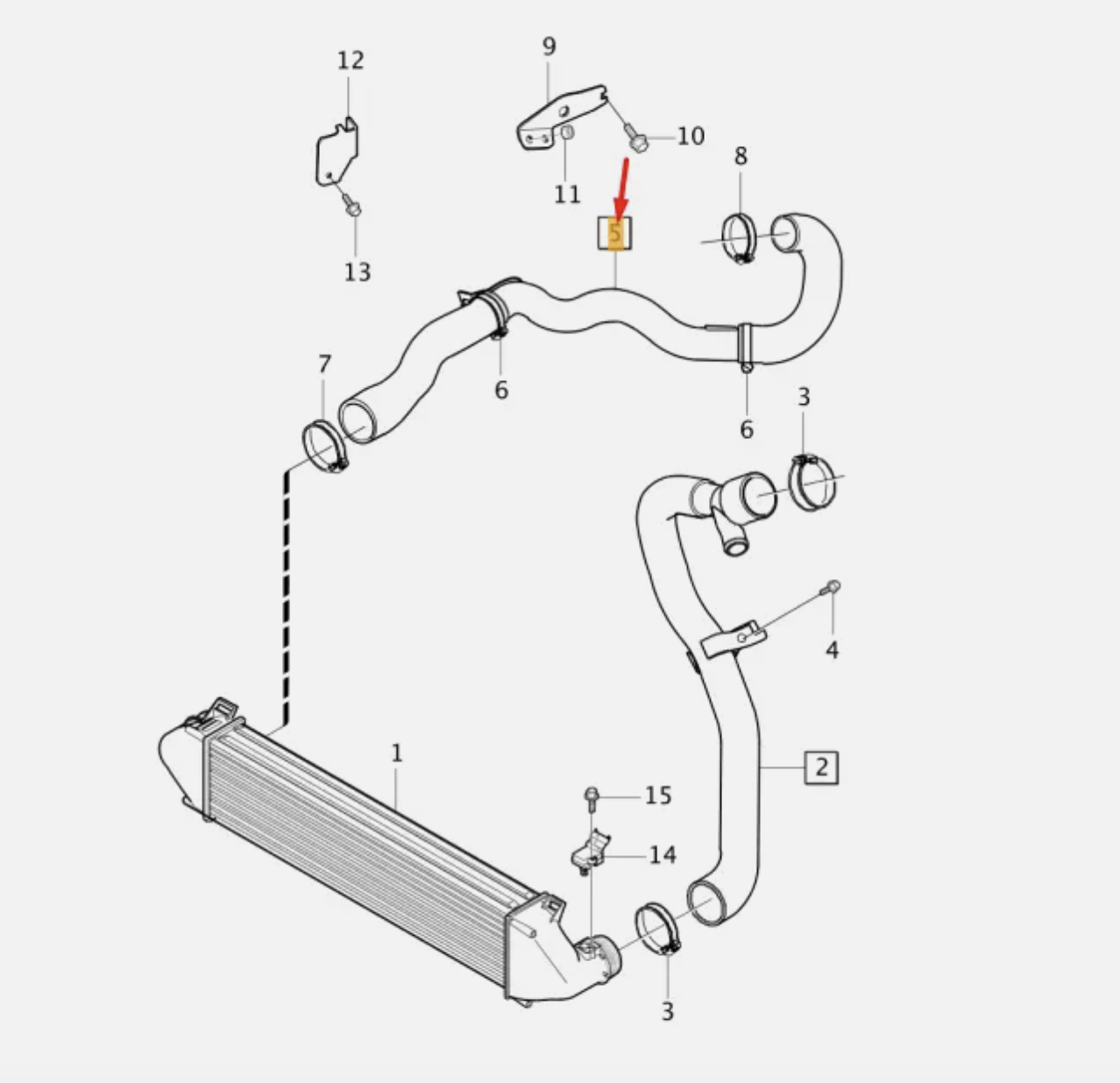 Volvo S60 T5 İntercooler Turbo Borusu 31319502