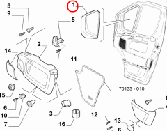 FIAT Ducato Ön Sağ Kelebek Cam Kapağı 735532803