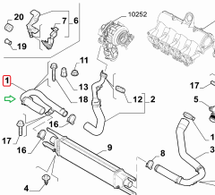 FIAT Linea Turbo İntercooler Hava Çıkış Hortumu 51883502