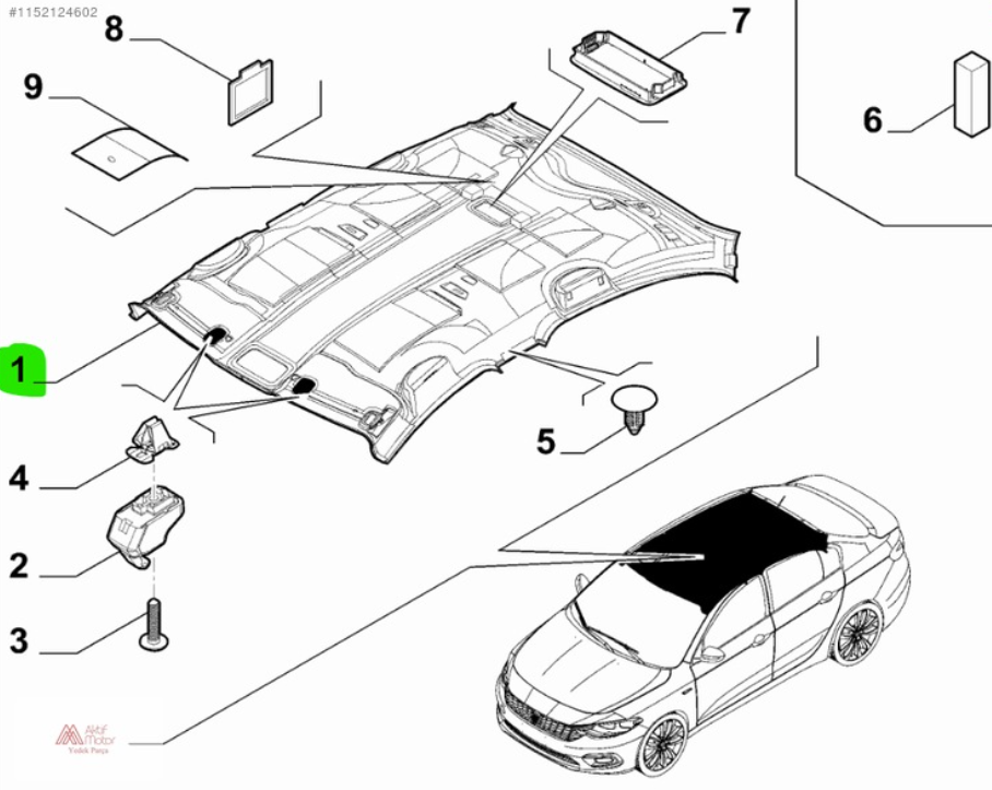 FIAT Egea Tavan Döşemesi 735669764