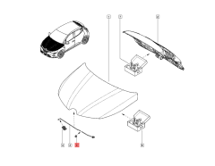 RENAULT Clio 5 Ön Kaput Çubuk / Dayama Klipsi 7703179156