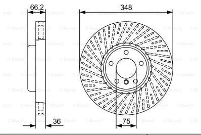 BMW F10 Ön  Fren Disk Sol  (1Ad) 0986479W19