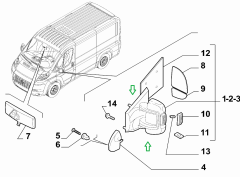 FIAT PEUGEOT CITROEN Ducato Sol Dış Dikiz Aynası 71778698