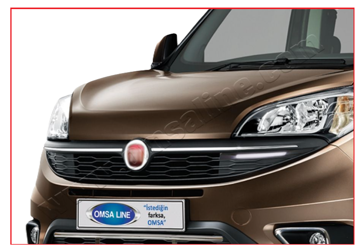 Fiat Doblo Facelift Krom Ön Panjur Çıtası 2 Parça Omsa 2524081F