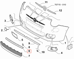 FIAT 500 Ön Tampon Hava Kanalı 735569489