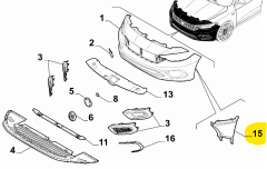 FIAT Egea Sağ Ön Tampon Davlumbazı 52115338