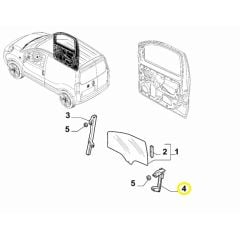 Fiat Fiorino Ön Sol Cam Kanalı 1354721080