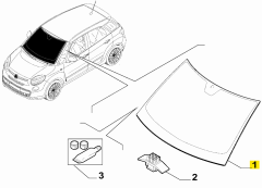 Fiat 500L Ön Cam 51890325