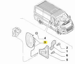 CITROËN FIAT PEUGEOT Kapı Kolu  735631202