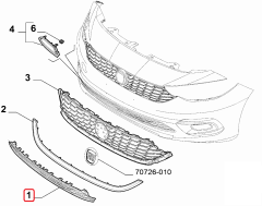 FIAT Egea Radyatör Panjuru / Tampon Izgara 735654804