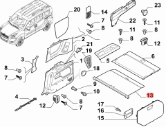 FIAT Doblo Bagaj Perdesi 735599912