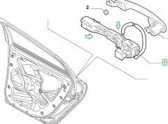 FIAT Bravo Sol Arka Kapı Açma Kolu Gövdesi 51877957