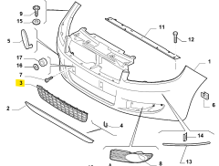 FIAT Linea Ön Tampon Panjur 735438369