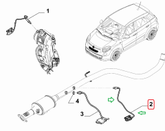 FIAT 500L 500X Doblo Fiorino Çıkış NOX Sensörü 46344800 55283366