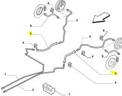 Fiat Punto İdea Arka Fren Hortumu 46834651