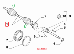 FIAT Egea Aks Mili Komple 55270992 + 52129592