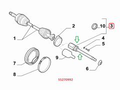 FIAT Egea Aks Mili Komple 55270992 + 52129592