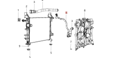 JEEP Compass Radyatör Su Çıkış Hortumu K68249895AB