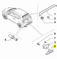 Fiat 500 Bagaj Kilit Karşılığı 51812149