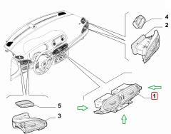 FIAT Egea Orta Konsol Difüzör Merkezi 735693606