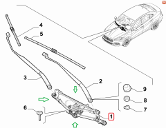 FIAT Egea Ön Silecek Motor ve Mekanizması 51984454