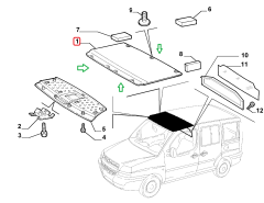 FIAT Doblo Ön Tavan Kaplaması 735417573