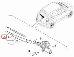 Fiat 500L Arka Silecek Kolu Komple 52053064