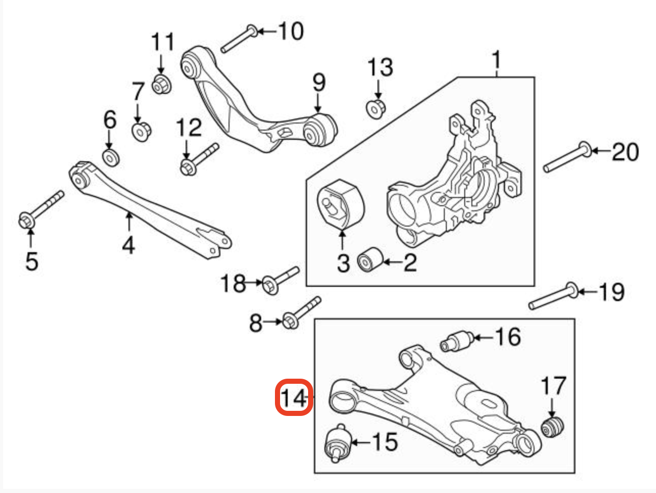 Volvo S90 V90 Arka Sol Üst Salıncak 32246500