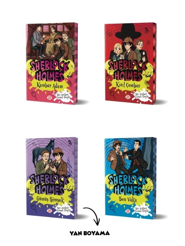 Sherlock Holmes 4 Kitaplık Koleksiyon Seti (Seri 4) - Yan Boyamalı