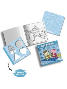 Happy Life Cosy Boyama Kitabı Seti - 3 Tematik Kitap 3 Özel Şablon Hediye - Aşk, Yaz, Kış Sahneleri