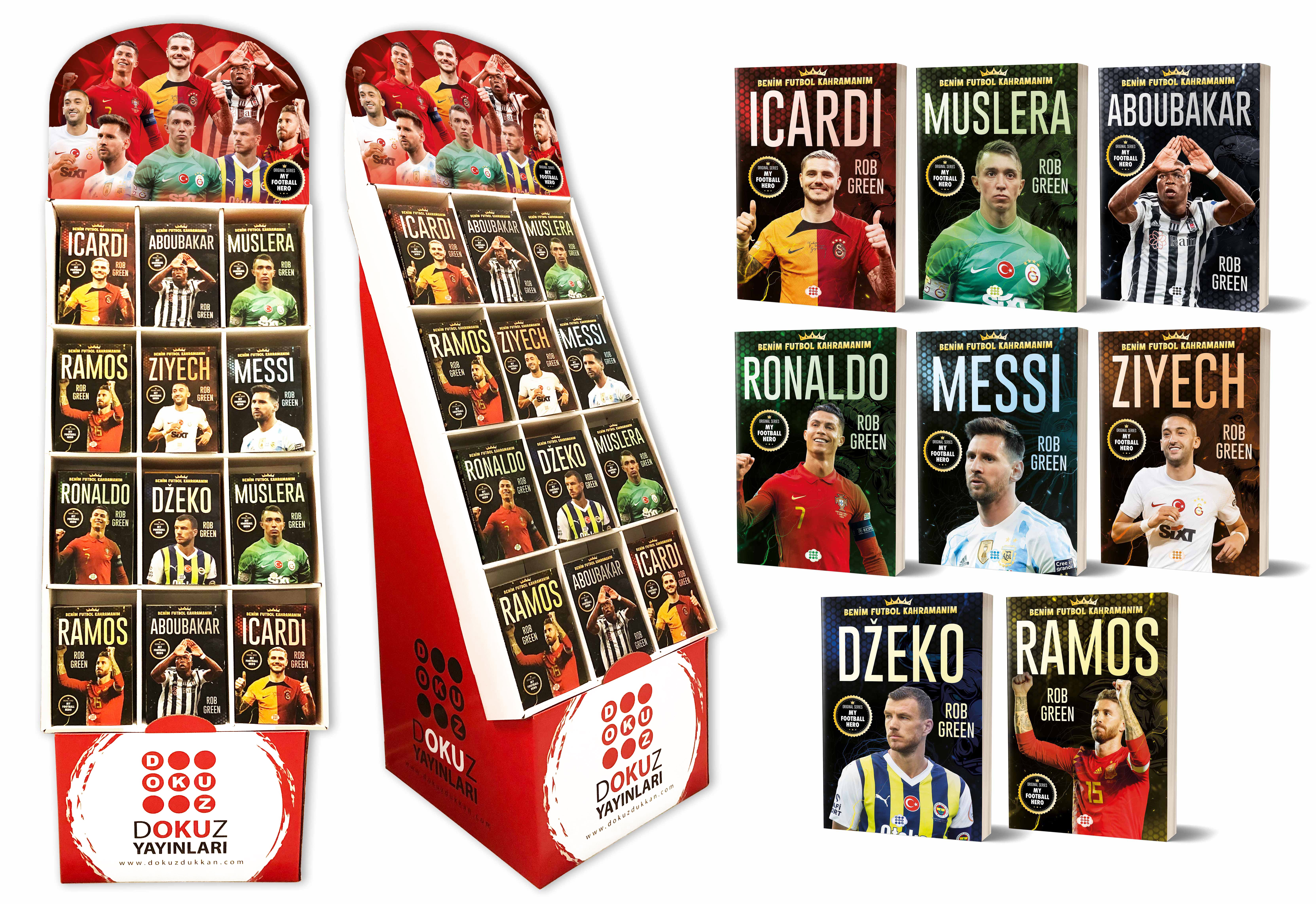STANTLI BENİM FUTBOL KAHRAMANIM SERİSİ SET 1 (8 ÇEŞİT 300 ADET KİTAP)