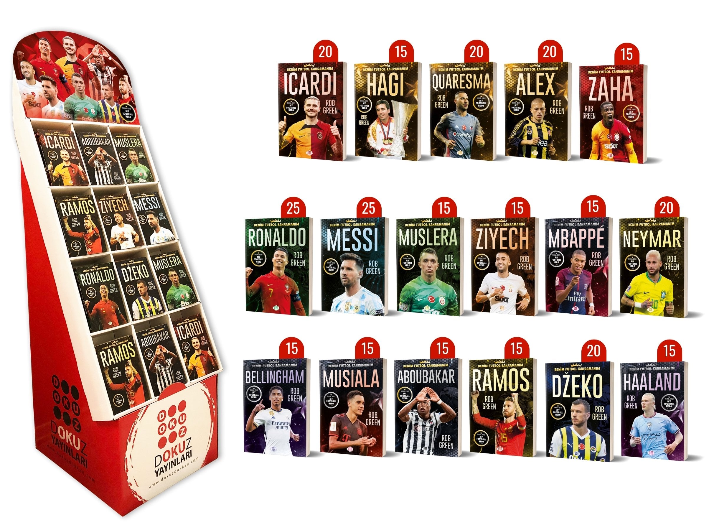 STANTLI BENİM FUTBOL KAHRAMANIM SERİSİ SET 4 (17 ÇEŞİT 300 ADET KİTAP)
