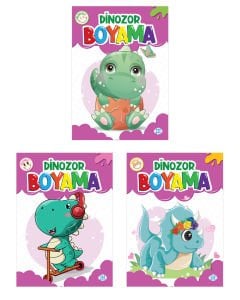 DİNOZOR BOYAMA SETİ (3 KİTAP TAKIM)