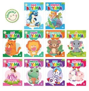 EĞLENCELİ BOYAMA SETİ (10 KİTAP TAKIM)