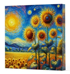VAN GOGH 4 AYÇİÇEKLERİ - DEFTER 15x15