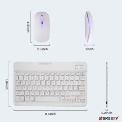 Huawei MatePad 11 inç 2023 Uyumlu RGB Işıklı Bluetooth & Wireless Türkçe Klavye Mouse Seti