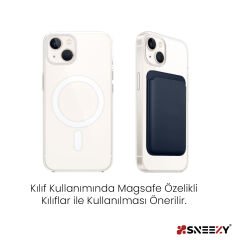 Sneezy İphone 14-14 Plus-14 Pro-14 Pro max Uyumlu Birinci Sınıf Magsafe Cüzdan Magsafe Deri Kartlık