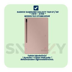 Samsung Tab S7 SM-T870 11 İnç Uyumlu StyleTech Bluetooth Klavyeli Çok Yönlü Kılıf