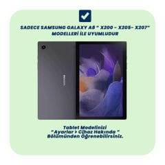 Samsung Tab A8 X200 10.5 İnç Uyumlu StyleTech Bluetooth Klavyeli Çok Yönlü Kılıf