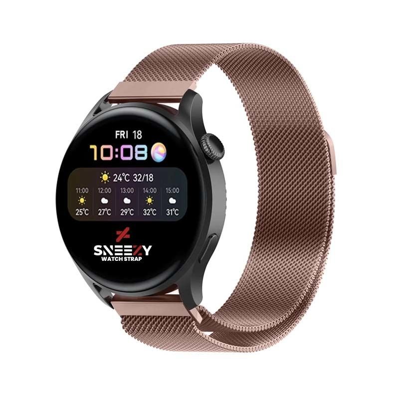 Huawei Watch GT2 Elite Sport Classic 46mm GT2 Pro 22mm Uyumlu Woven Wire Tasar m Metal Has r Kordon